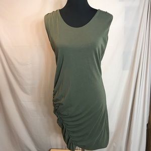Express Olive Green Midi Dress